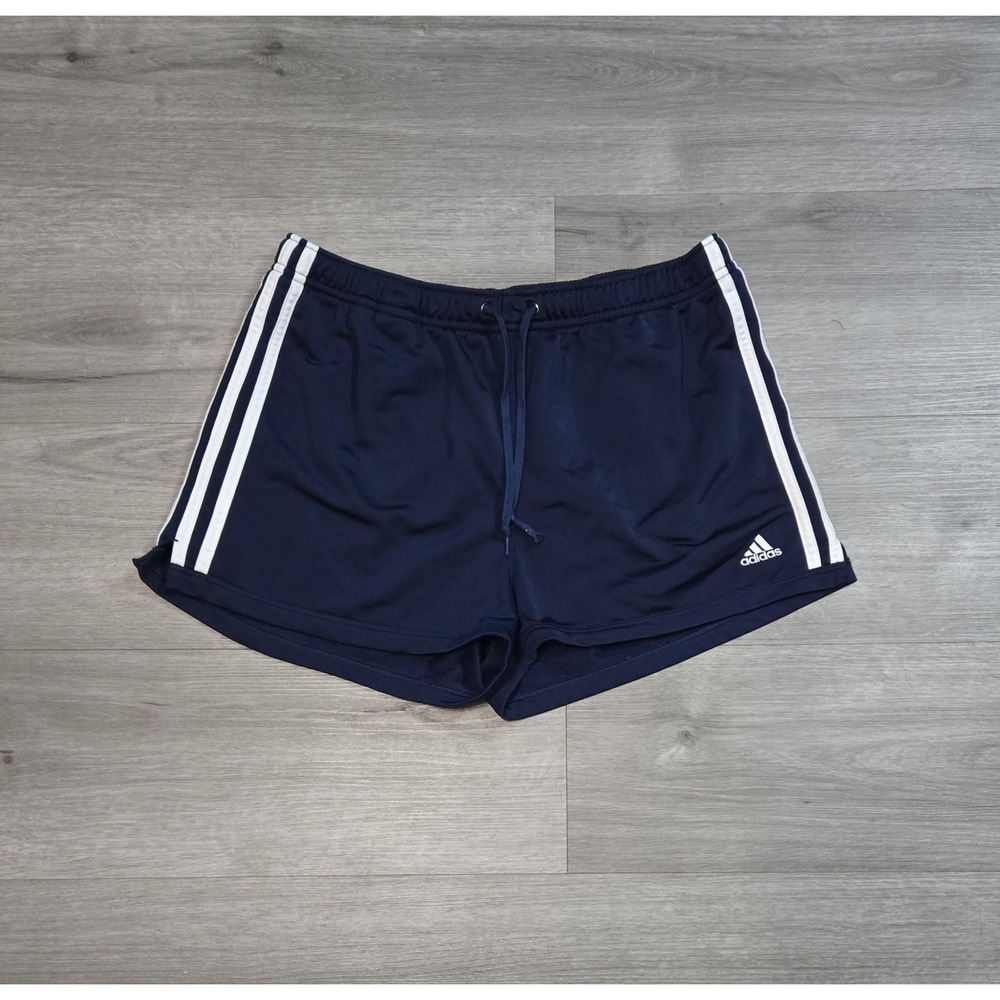 Y2K Adidas Running Soccer Shorts Women's Size Large Blue